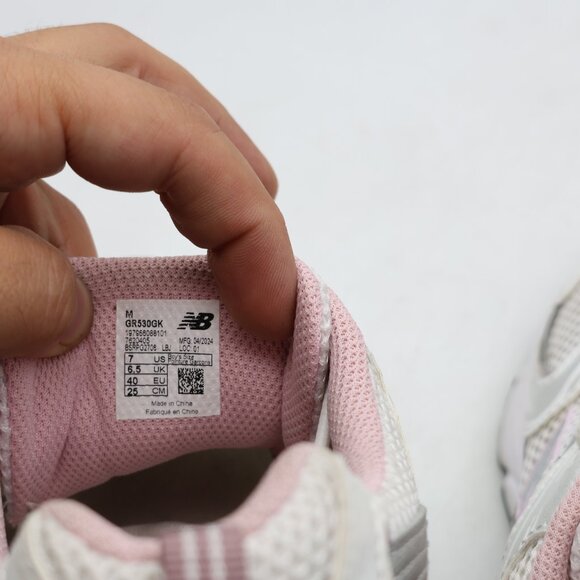 New Balance 530 Youth 7 Womens 8.5 White Century Pink Running Sneakers GR530GK - Picture 3 of 10